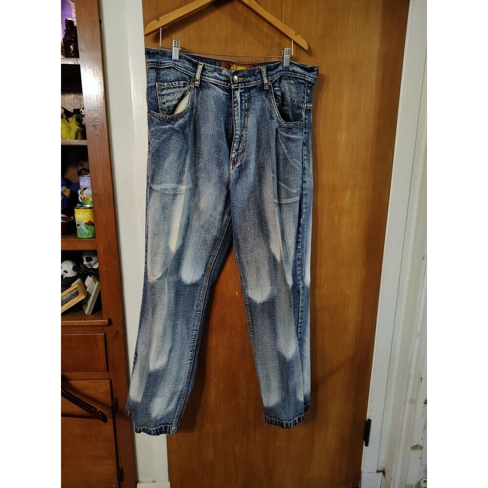 Ak:cess Denim Premuim Men's Jeans 38x32  Straight Legs 90s Y2k Hip-Hop